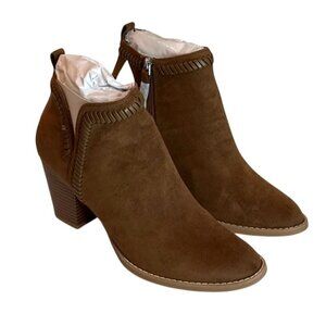 DV8 Dolce Vita Women's Whipstitch Suede Ankle Boot Brown Size 8 NWOB